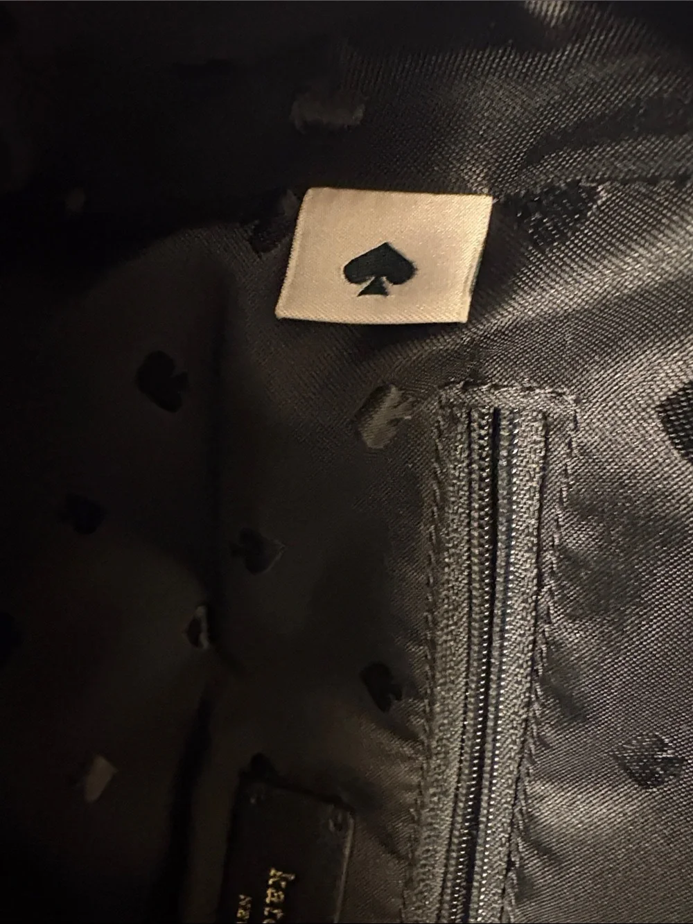 kate spade Black Nylon Mini Backpack with Front Pocket